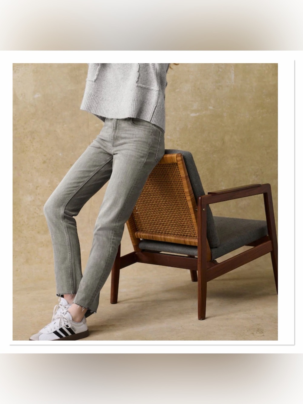GAP “Cheeky Straight Hi Rise” Gray Jeans